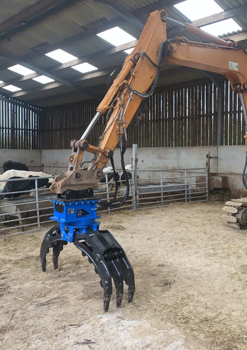 Hydraulic Rotating Excavator Rock Grapple - 6-10 Tonne - Image 2