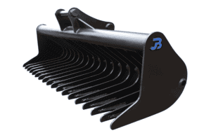 010 General Purpose Mini Digger Land Rake Bucket - 1-2 Tonne
